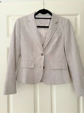 Banana Republic Light Gray Tailored Blazer